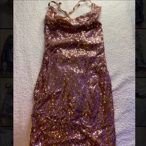 Pink fashion-nova sparkly party dress